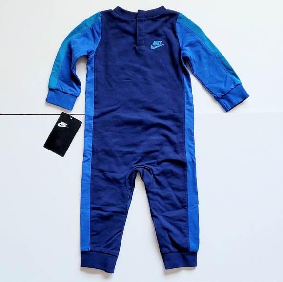 Nike Infant Coverall Blue Void 12 Month - Picture 2 of 4